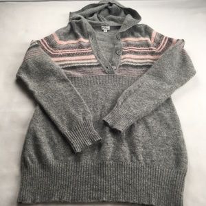 Mimi Maternity Hooded Wool Angora Sweater